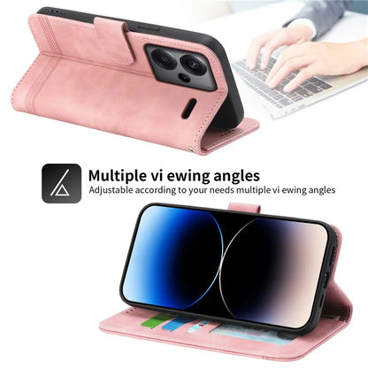 DIERFENG DF-03 for Xiaomi Redmi Note 13 Pro+ 5G Leather Case Phone Wallet Stand