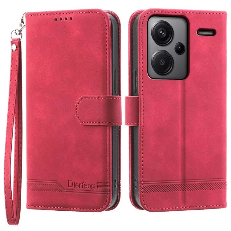 DIERFENG DF-03 for Xiaomi Redmi Note 13 Pro+ 5G Leather Case Phone Wallet Stand