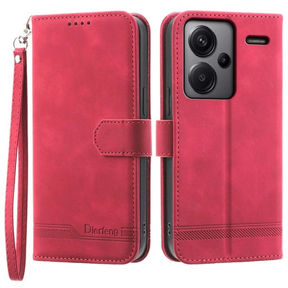 DIERFENG DF-03 for Xiaomi Redmi Note 13 Pro+ 5G Leather Case Phone Wallet Stand