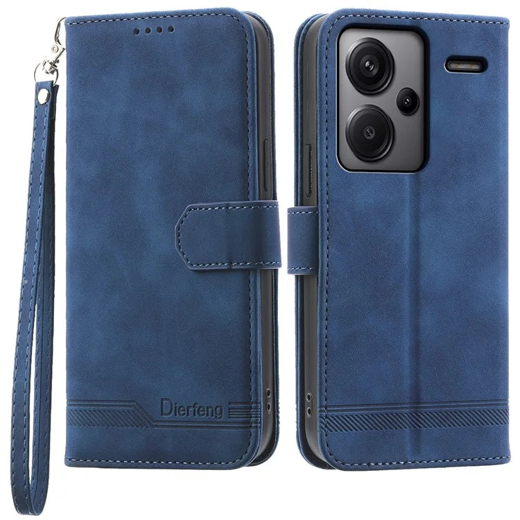 DIERFENG DF-03 for Xiaomi Redmi Note 13 Pro+ 5G Leather Case Phone Wallet Stand