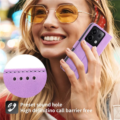 DIERFENG DF-03 for Xiaomi Redmi Note 13 Pro 5G / Poco X6 5G Case Wallet Phone Cover Lines Imprint