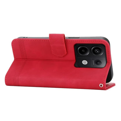 DIERFENG DF-03 for Xiaomi Redmi Note 13 Pro 5G / Poco X6 5G Case Wallet Phone Cover Lines Imprint