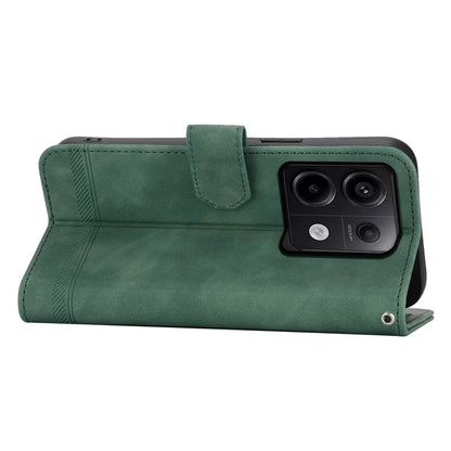 DIERFENG DF-03 for Xiaomi Redmi Note 13 Pro 5G / Poco X6 5G Case Wallet Phone Cover Lines Imprint