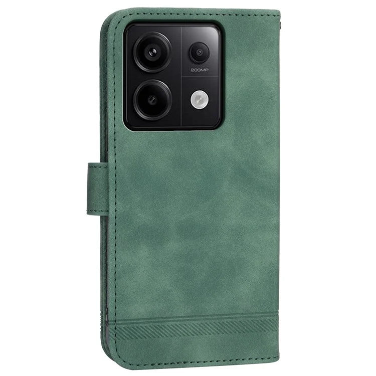 DIERFENG DF-03 for Xiaomi Redmi Note 13 Pro 5G / Poco X6 5G Case Wallet Phone Cover Lines Imprint