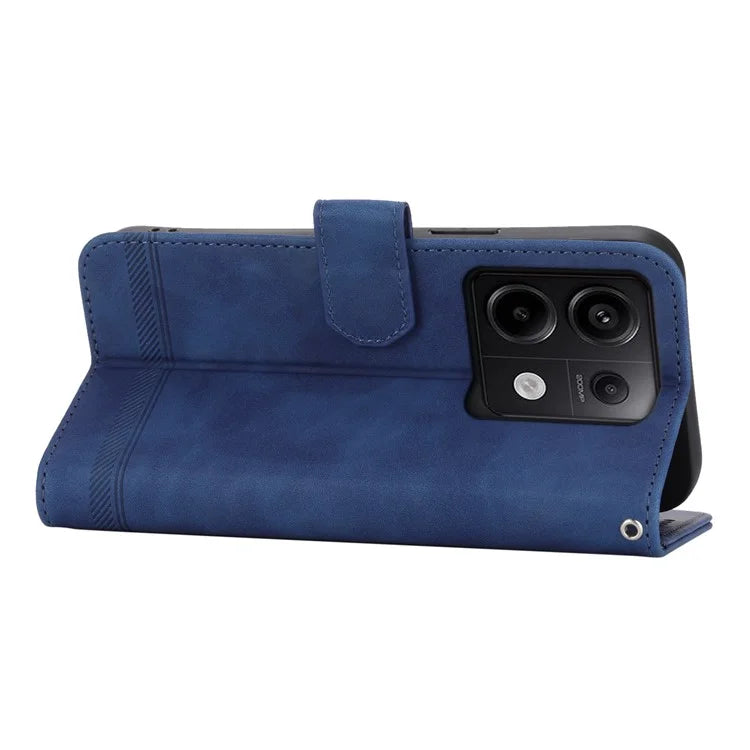 DIERFENG DF-03 for Xiaomi Redmi Note 13 Pro 5G / Poco X6 5G Case Wallet Phone Cover Lines Imprint