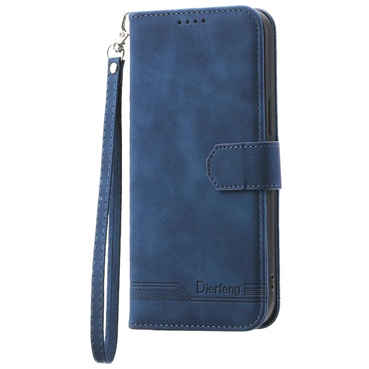 DIERFENG DF-03 for Xiaomi Redmi Note 13 Pro 5G / Poco X6 5G Case Wallet Phone Cover Lines Imprint