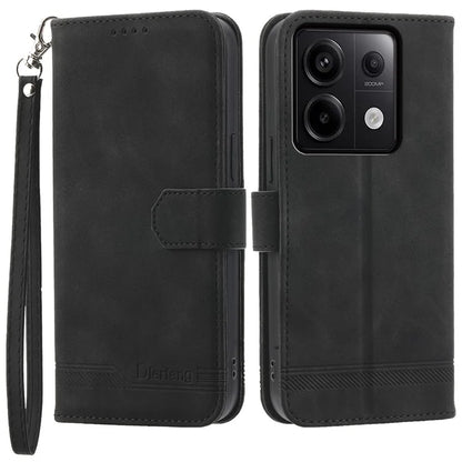 DIERFENG DF-03 for Xiaomi Redmi Note 13 Pro 5G / Poco X6 5G Case Wallet Phone Cover Lines Imprint