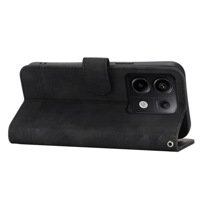 DIERFENG DF-03 for Xiaomi Redmi Note 13 Pro 5G / Poco X6 5G Case Wallet Phone Cover Lines Imprint