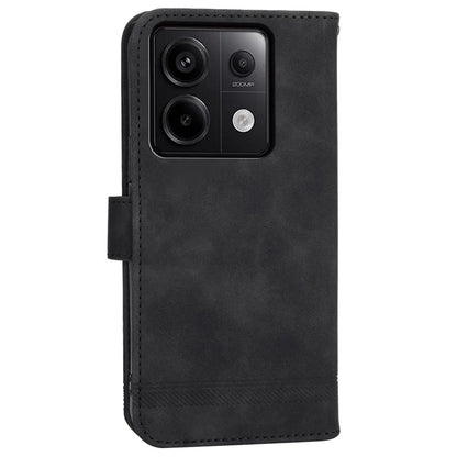 DIERFENG DF-03 for Xiaomi Redmi Note 13 Pro 5G / Poco X6 5G Case Wallet Phone Cover Lines Imprint