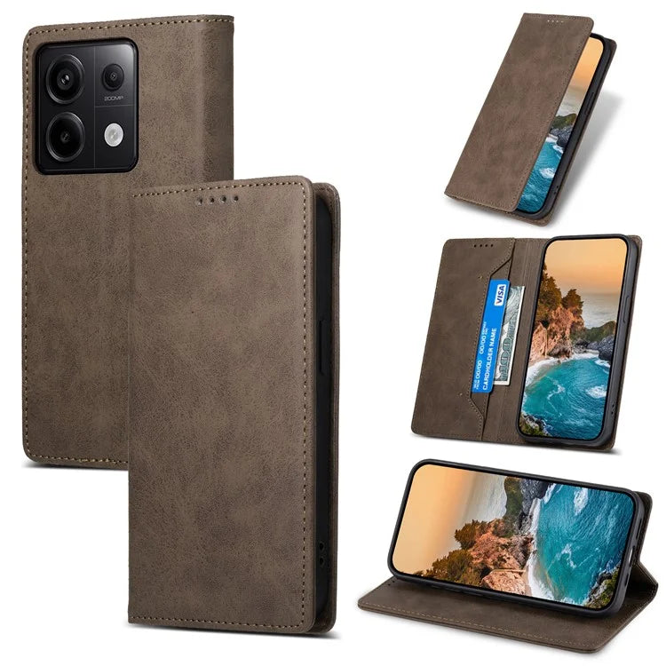 DF-05 For Xiaomi Redmi Note 13 Pro 5G / Poco X6 5G Case RFID Blocking Phone Cover Wallet