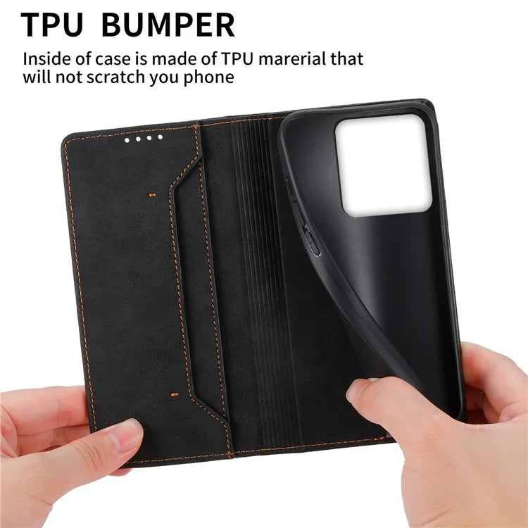 DF-05 For Xiaomi Redmi Note 13 5G / Note 13 5G (China) Case Wallet Phone Cover Magnetic Closing