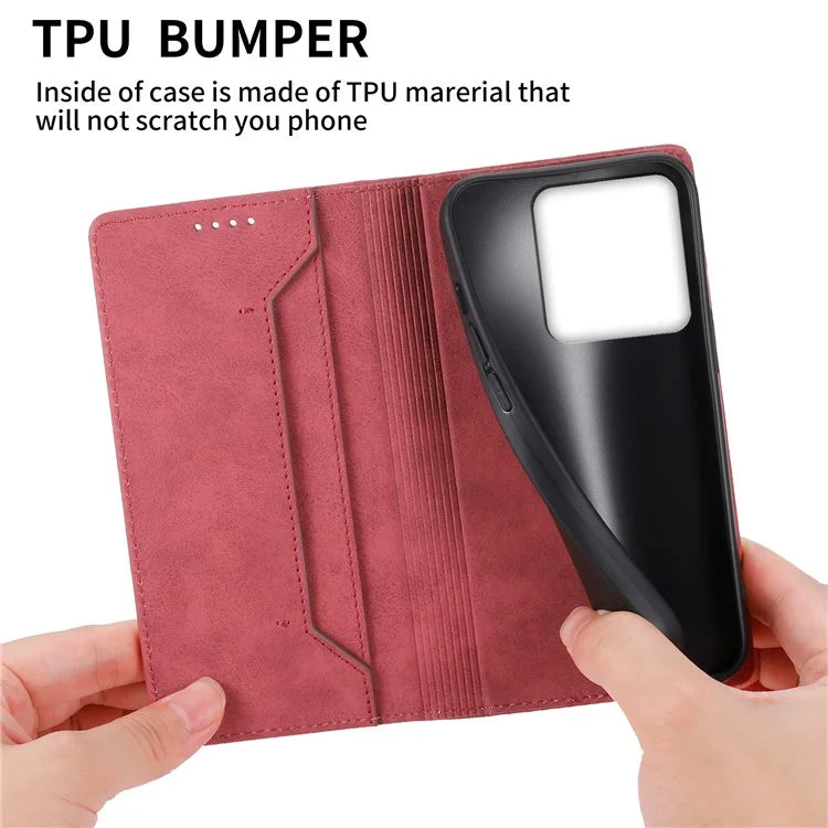 DF-05 For Xiaomi Redmi Note 13 5G / Note 13 5G (China) Case Wallet Phone Cover Magnetic Closing