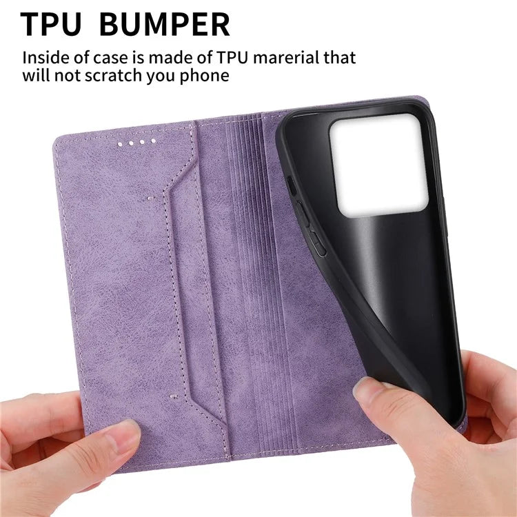 DF-05 For Xiaomi Redmi Note 13 5G / Note 13 5G (China) Case Wallet Phone Cover Magnetic Closing