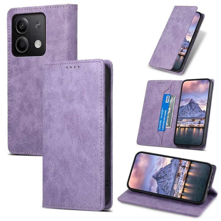 DF-05 For Xiaomi Redmi Note 13 5G / Note 13 5G (China) Case Wallet Phone Cover Magnetic Closing