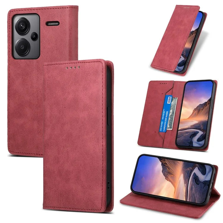 DF-05 For Xiaomi Redmi Note 13 Pro+ 5G Leather Case RFID Blocking Wallet Cover