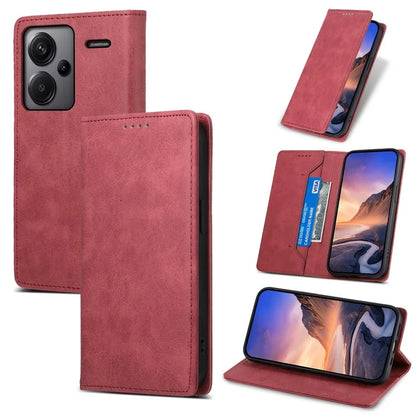 DF-05 For Xiaomi Redmi Note 13 Pro+ 5G Leather Case RFID Blocking Wallet Cover