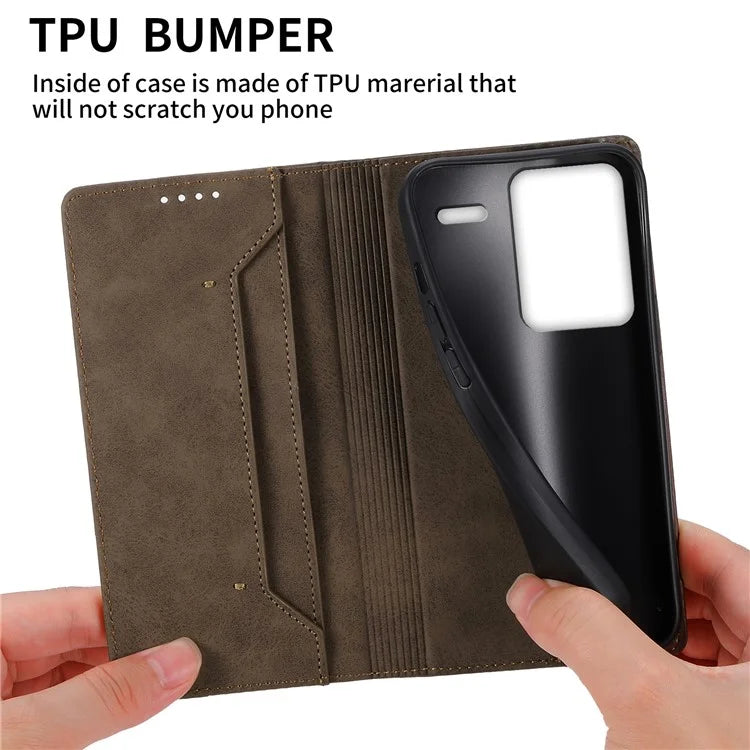 DF-05 For Xiaomi Redmi Note 13 Pro+ 5G Leather Case RFID Blocking Wallet Cover