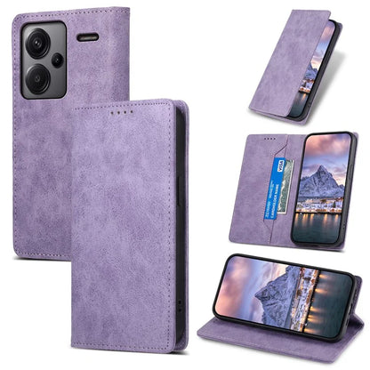 DF-05 For Xiaomi Redmi Note 13 Pro+ 5G Leather Case RFID Blocking Wallet Cover
