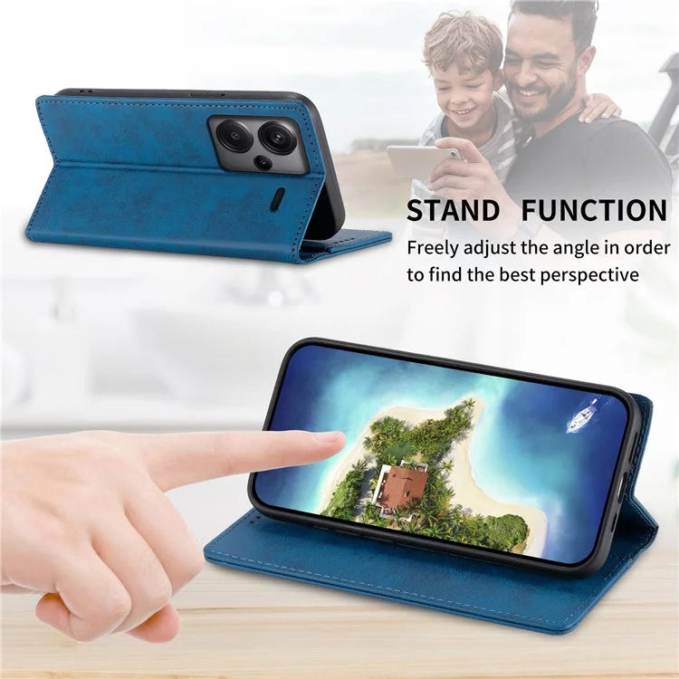 DF-05 For Xiaomi Redmi Note 13 Pro+ 5G Leather Case RFID Blocking Wallet Cover