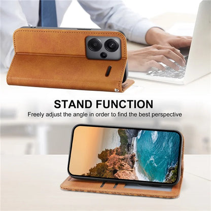 For Xiaomi Redmi Note 13 Pro+ 5G Leather Case Wallet Flip Cover Rhombus Pattern