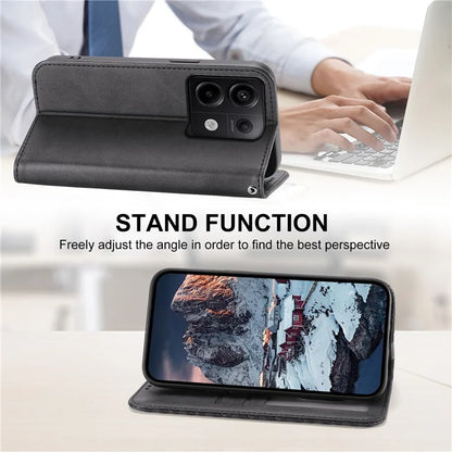 For Xiaomi Redmi Note 13 Pro 5G / Poco X6 5G Case Wallet Magnetic Leather Cover Rhombus Pattern
