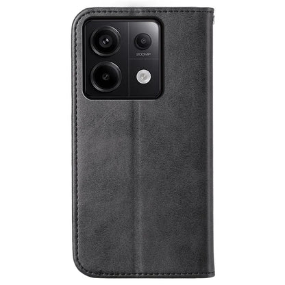 For Xiaomi Redmi Note 13 Pro 5G / Poco X6 5G Case Wallet Magnetic Leather Cover Rhombus Pattern
