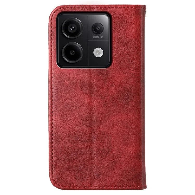 For Xiaomi Redmi Note 13 Pro 5G / Poco X6 5G Case Wallet Magnetic Leather Cover Rhombus Pattern