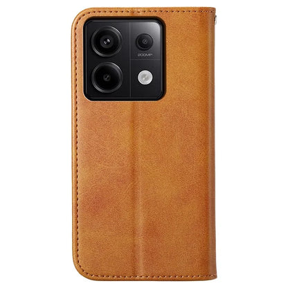 For Xiaomi Redmi Note 13 Pro 5G / Poco X6 5G Case Wallet Magnetic Leather Cover Rhombus Pattern