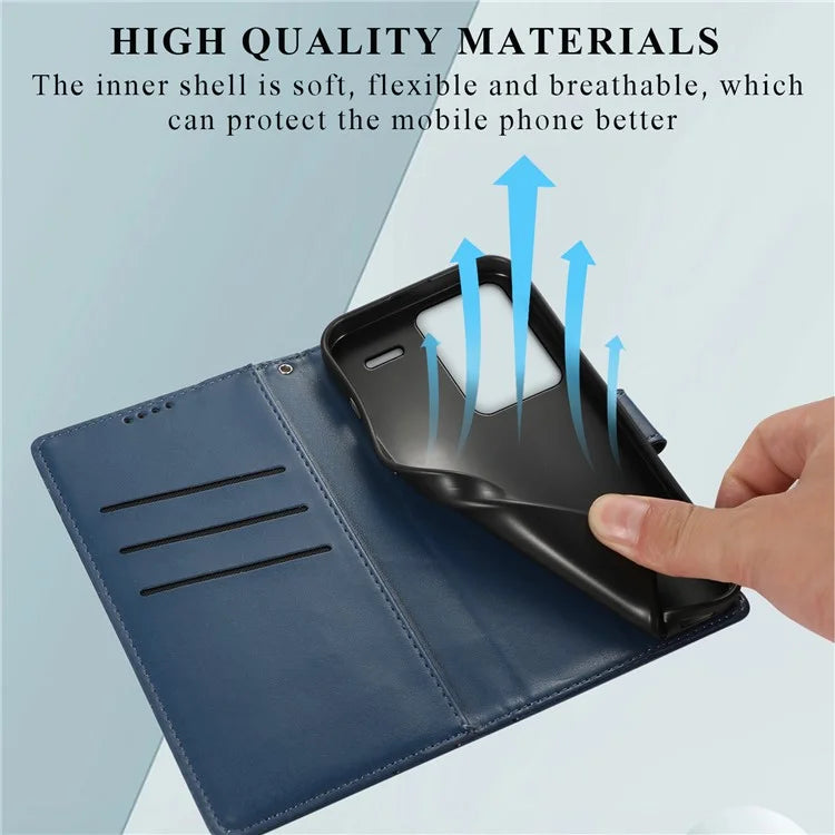 DF-06 For Xiaomi Redmi Note 13 Pro+ 5G Case Leather Cover Line Imprinted with Wallet