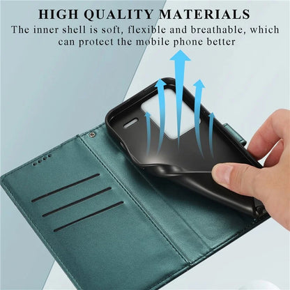 DF-06 For Xiaomi Redmi Note 13 Pro+ 5G Case Leather Cover Line Imprinted with Wallet