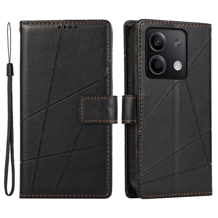 DF-06 For Xiaomi Redmi Note 13 5G / Note 13 5G (China) Case Line Imprinted Leather Cover