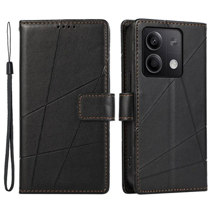 DF-06 For Xiaomi Redmi Note 13 5G / Note 13 5G (China) Case Line Imprinted Leather Cover