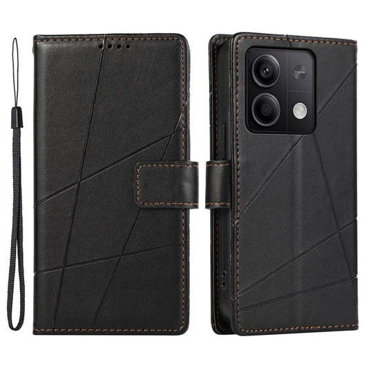 DF-06 For Xiaomi Redmi Note 13 5G / Note 13 5G (China) Case Line Imprinted Leather Cover