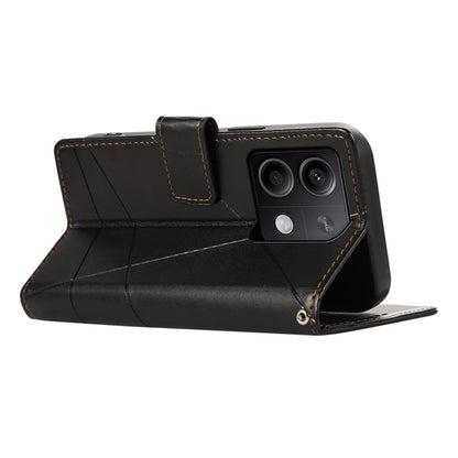DF-06 For Xiaomi Redmi Note 13 5G / Note 13 5G (China) Case Line Imprinted Leather Cover