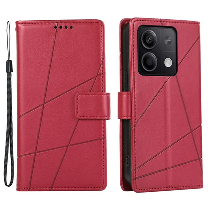 DF-06 For Xiaomi Redmi Note 13 5G / Note 13 5G (China) Case Line Imprinted Leather Cover