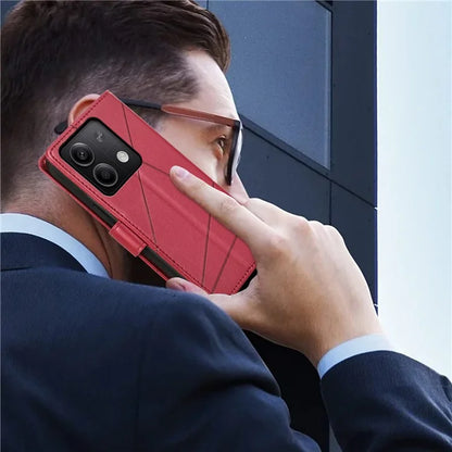 DF-06 For Xiaomi Redmi Note 13 5G / Note 13 5G (China) Case Line Imprinted Leather Cover