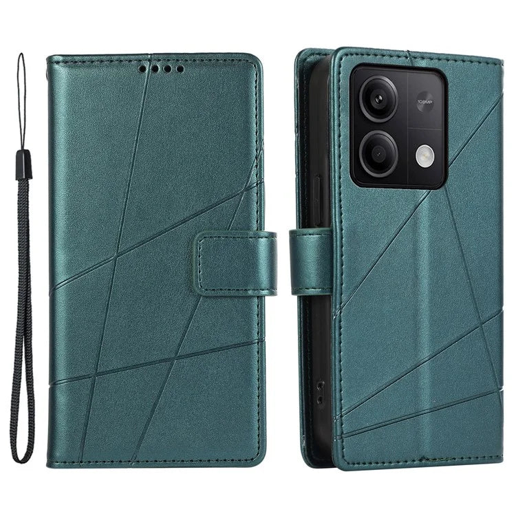 DF-06 For Xiaomi Redmi Note 13 5G / Note 13 5G (China) Case Line Imprinted Leather Cover
