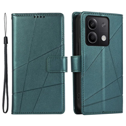 DF-06 For Xiaomi Redmi Note 13 5G / Note 13 5G (China) Case Line Imprinted Leather Cover