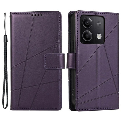 DF-06 For Xiaomi Redmi Note 13 5G / Note 13 5G (China) Case Line Imprinted Leather Cover