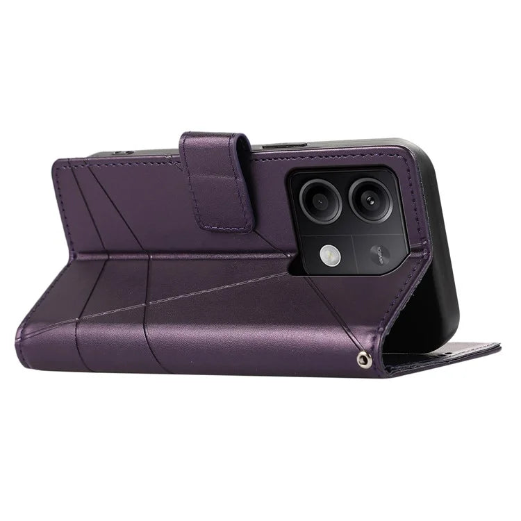 DF-06 For Xiaomi Redmi Note 13 5G / Note 13 5G (China) Case Line Imprinted Leather Cover