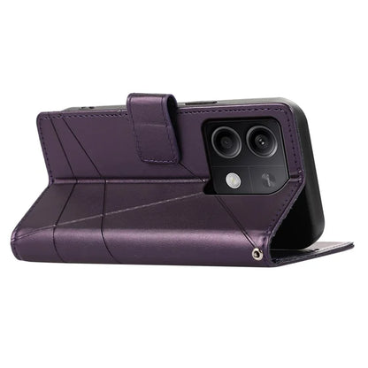 DF-06 For Xiaomi Redmi Note 13 5G / Note 13 5G (China) Case Line Imprinted Leather Cover