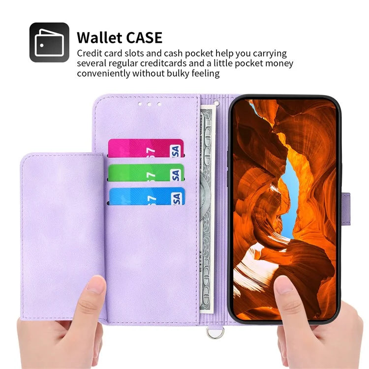 For Xiaomi Redmi Note 13 Pro 5G / Poco X6 5G Case Multi Card Slots PU Leather Cover Flower Pattern