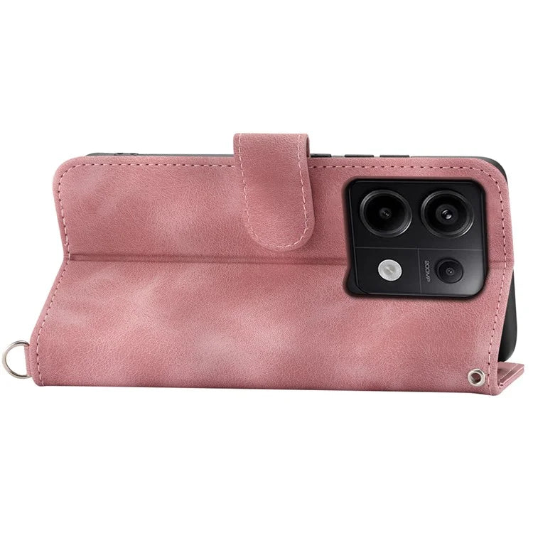 For Xiaomi Redmi Note 13 Pro 5G / Poco X6 5G Case Multi Card Slots PU Leather Cover Flower Pattern