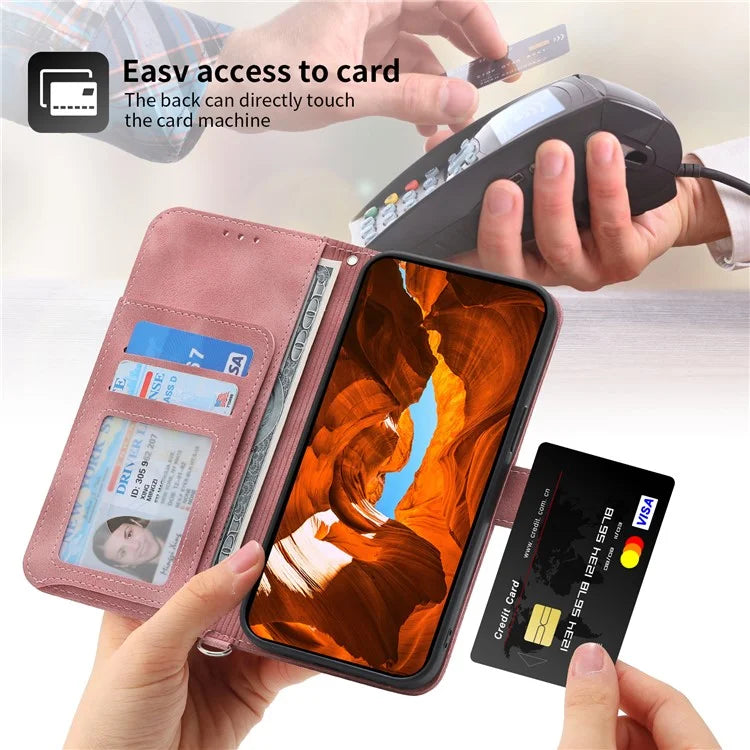 For Xiaomi Redmi Note 13 Pro 5G / Poco X6 5G Case Multi Card Slots PU Leather Cover Flower Pattern