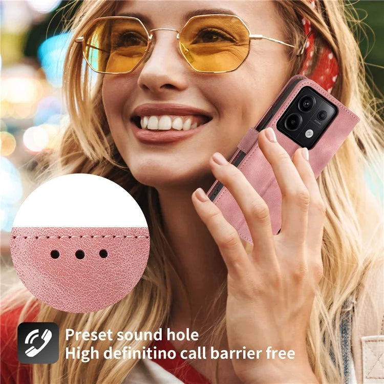 For Xiaomi Redmi Note 13 Pro 5G / Poco X6 5G Case Multi Card Slots PU Leather Cover Flower Pattern