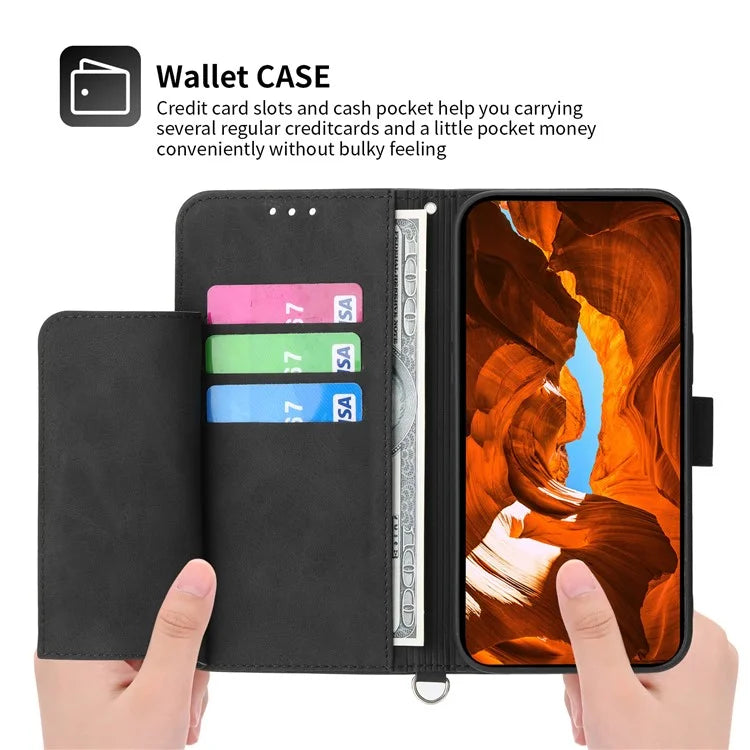 For Xiaomi Redmi Note 13 Pro 5G / Poco X6 5G Case Multi Card Slots PU Leather Cover Flower Pattern
