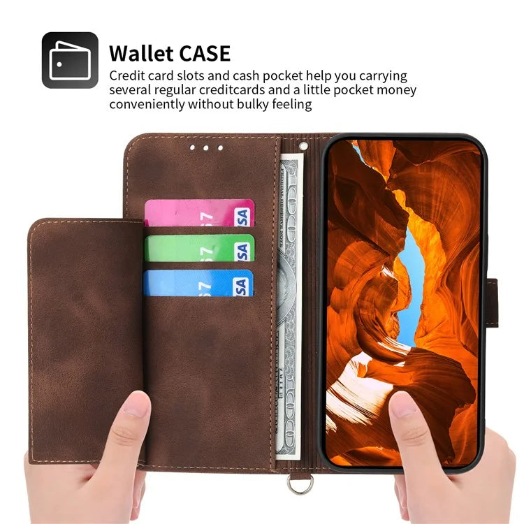 For Xiaomi Redmi Note 13 Pro 5G / Poco X6 5G Case Multi Card Slots PU Leather Cover Flower Pattern