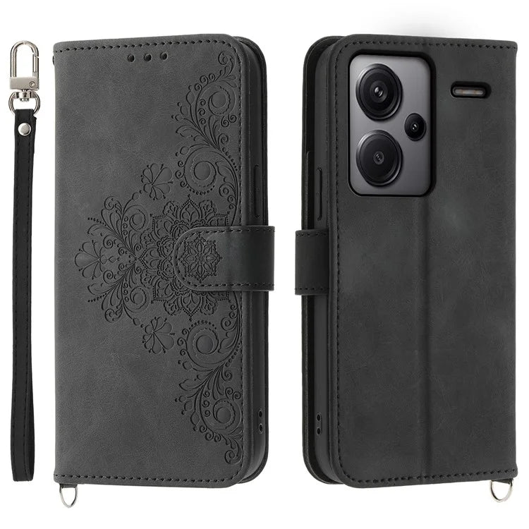 For Xiaomi Redmi Note 13 Pro+ 5G Case Crossbody Leather Phone Cover with Card Slots