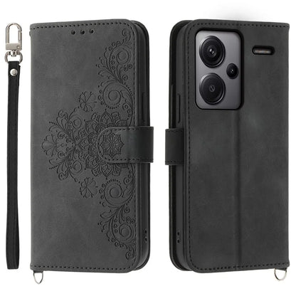 For Xiaomi Redmi Note 13 Pro+ 5G Case Crossbody Leather Phone Cover with Card Slots