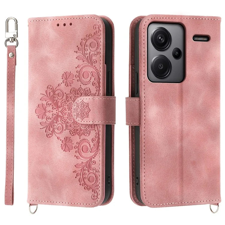 For Xiaomi Redmi Note 13 Pro+ 5G Case Crossbody Leather Phone Cover with Card Slots